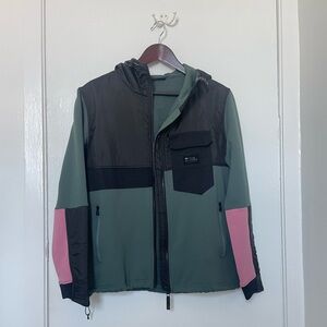 Mons royale decade mid fleece hoodie womens colorblock